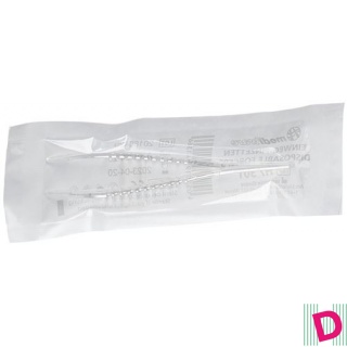 Gribi Einmalpinzette 12.5cm anatomisch steril transparent 50 Stk