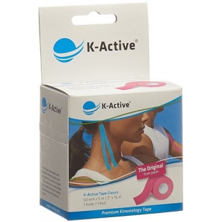 K-Active Kinesiology Tape Classic 5cmx5m pink wasserabweisend 6 Stk