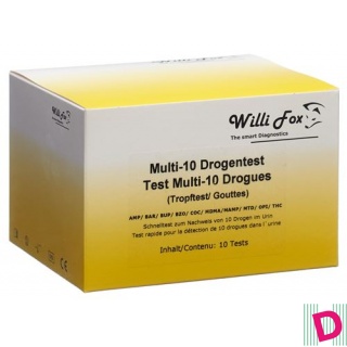 Willi Fox Drogentest Multi 10 Drogen Urin 5 Stk