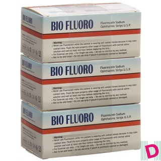 Biofluoro Fluorescein Ophtalmic Strips 100 Stk