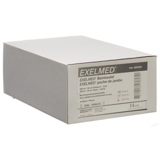 Exelmed Set 10x Beinbeutel 500ml 30cm +1 Paar Haltebänder