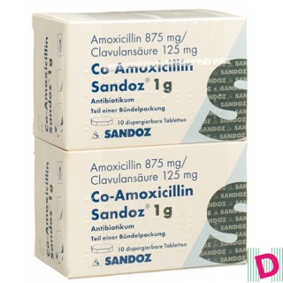 Co-Amoxicillin Sandoz Disp Tabl 1 g 2 x 10 Stk