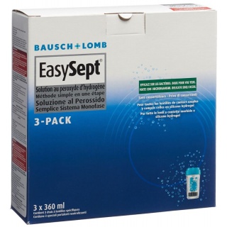 Bausch Lomb EasySept Peroxide 3 Pack 3 x 360 ml