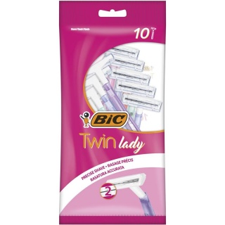 BiC Twin Lady 2-Klingenrasierer für die Frau Pastellfarben assortiert 10 Stk