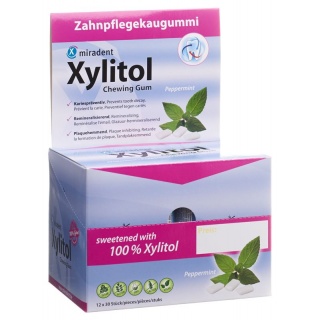 Miradent Xylitol Kaugummi Mint 12 x 30 Stk