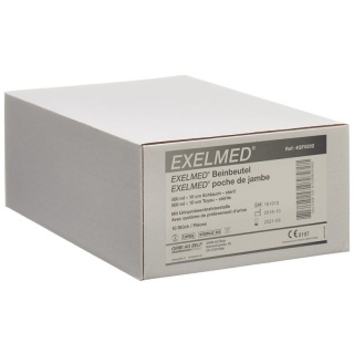 Exelmed Set 10x Beinbeutel 500ml 10cm +1 Paar Haltebänder