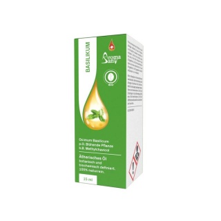 Aromasan Basilikum Äth/öl in Schachtel Bio 15 ml