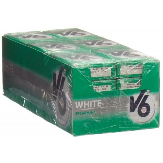 V6 White Kaugummi Spearmint 24 Box