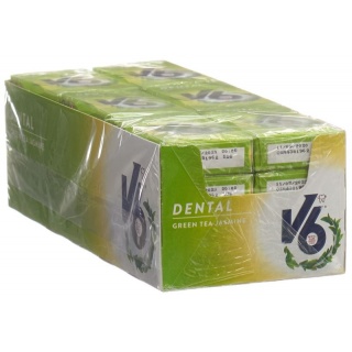 V6 Dental Care Kaugummi Green Tea Jasmine 24 Box