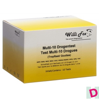 Willi Fox Drogentest Multi 10 Drogen Urin 10 Stk