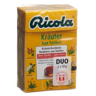 Ricola Kräuter Kräuterbonbons ohne Zucker Box 2 x 50 g