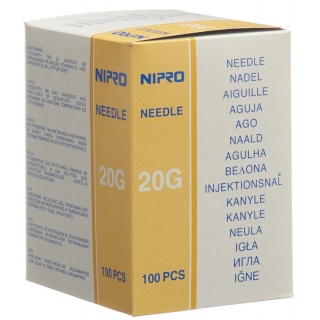 Nipro Einmalkanülen 0.9x70mm 20Gx2 3/4 gelb 100 Stk