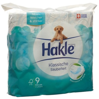Hakle Klassische Sauberkeit Toilettenpapier blau FSC 9 Stk