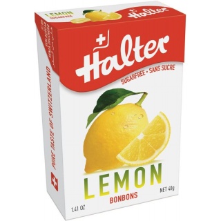 Halter Bonbons Classics Lemon ohne Zucker Box 40 g