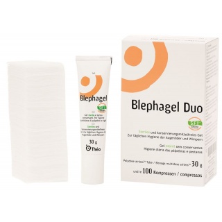 Blephagel Duo Gel 30g + 100 Kompressen