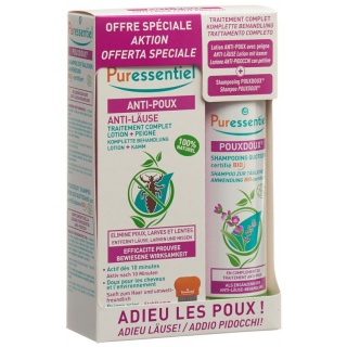 Puressentiel Box Anti-Läuse Lotion mit Kamm + Läuse Shampoo Pouxdoux Bio