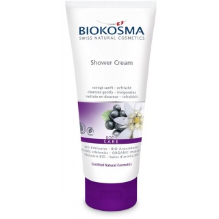 Biokosma Zarte Shower Cream BIO-Edelweiss & BIO-Aroniabeere Fl 200 ml