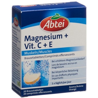 Abtei Magnesium + Vitamin C + E Brausetabl 20 Stk
