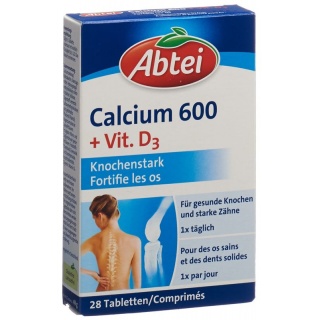 Abtei Calcium 600 + Vitamin D3 Tabl 28 Stk