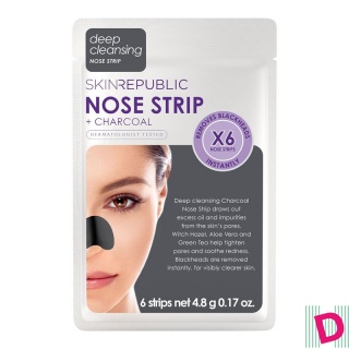 skin republic Charcoal Nose Strips Btl 6 Paar