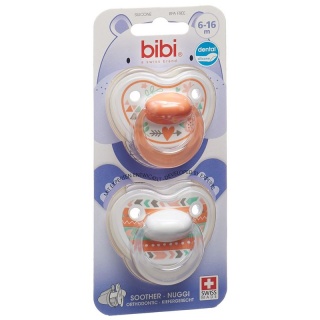 bibi Nuggi Happiness Dental Silikon 6-16 M mit Ring Trends DUO Main assortiert SV-C