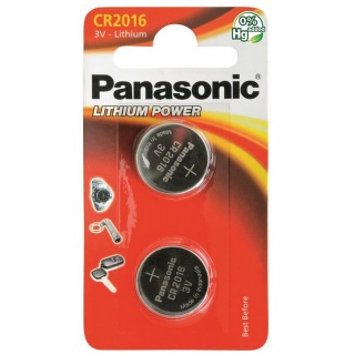 Panasonic Batterien Knopfzelle CR2016 2 Stk