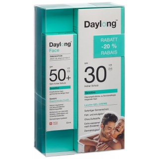 Daylong Sensitive Gel-Crème SPF30 200ml + Sensitive Face Sebumregulierendes Fluid SPF 50+ 50ml