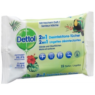 Dettol 2in1 Desinfektions-Tücher 15 Stk