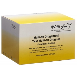 Willi Fox Drogentest Multi 10 Drogen Urin Tropftest 10 Stk