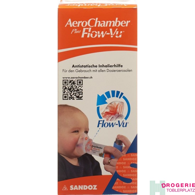 AeroChamber PLUS Flow-Vu mit Maske (0-18 Monate) orange